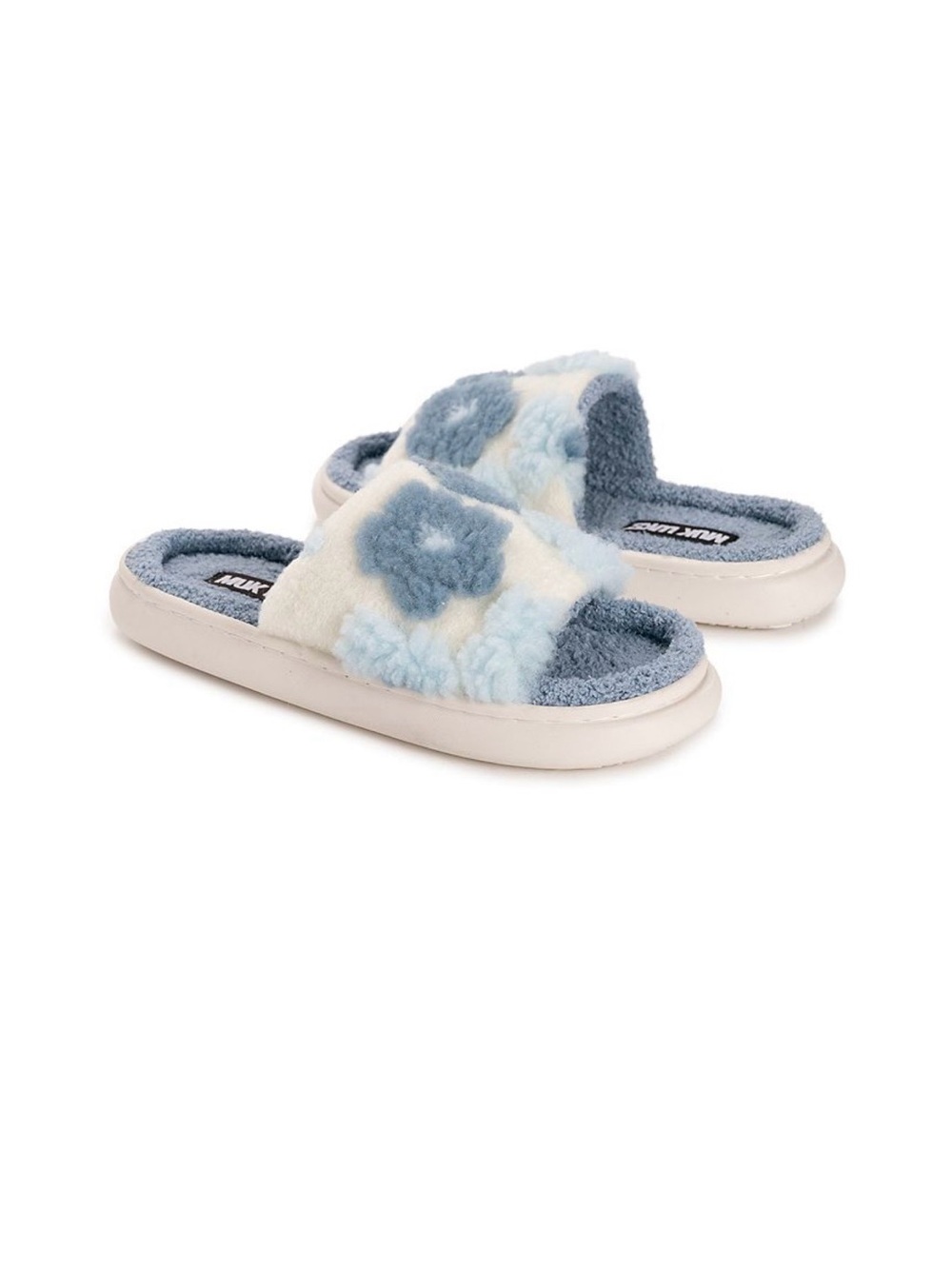 MUK LUKS Marsai Women's Slip-On Floral Slippers In Pacific Blue | Medium 7-8 New